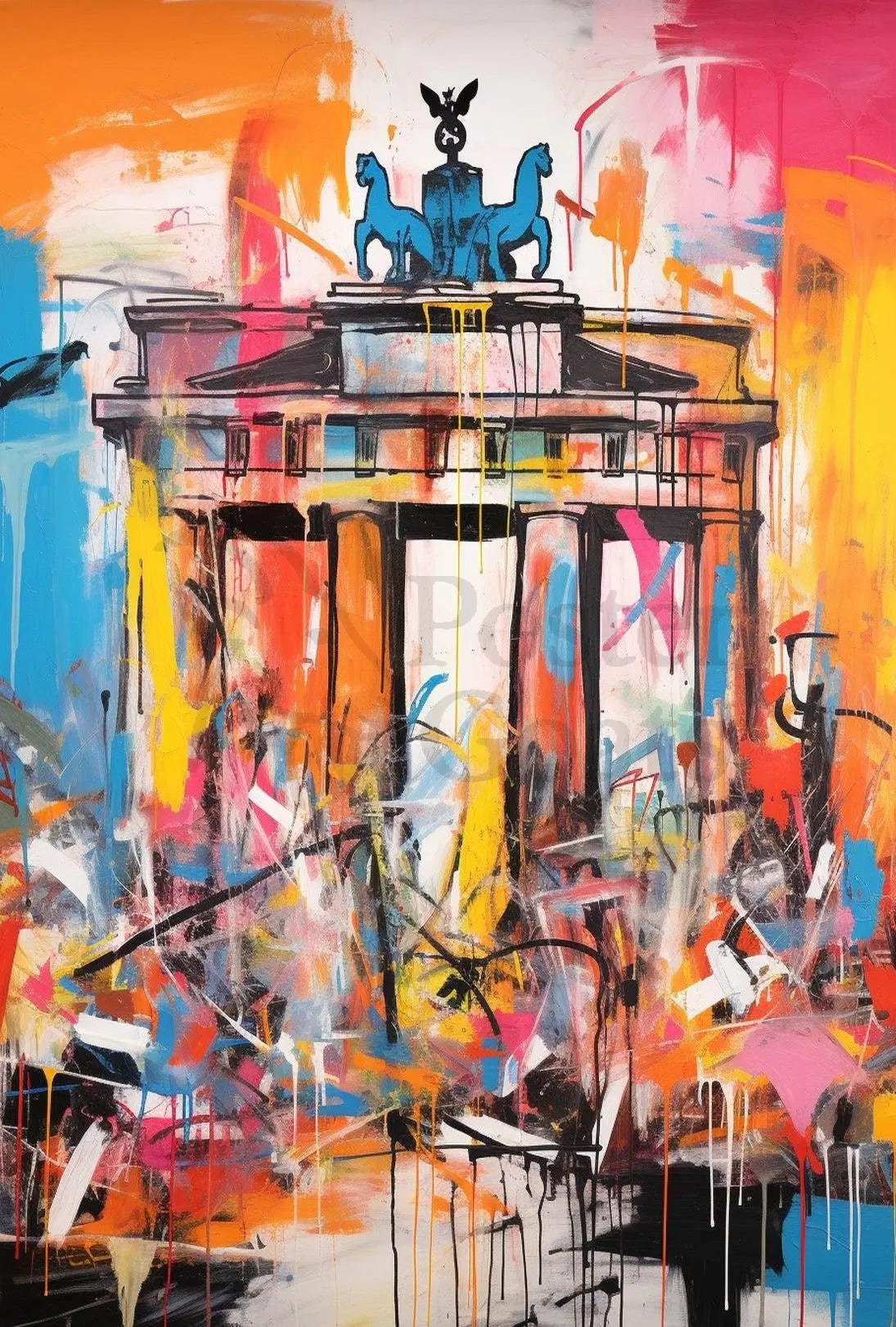 Brandenburg Gate Energy Abstract Pop Culture Poster PosterGoat