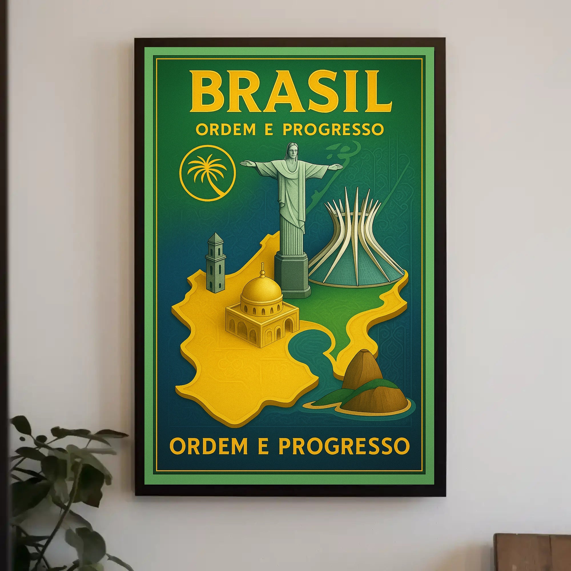 Brasil Ordem e Progresso Travel Poster PosterGoat
