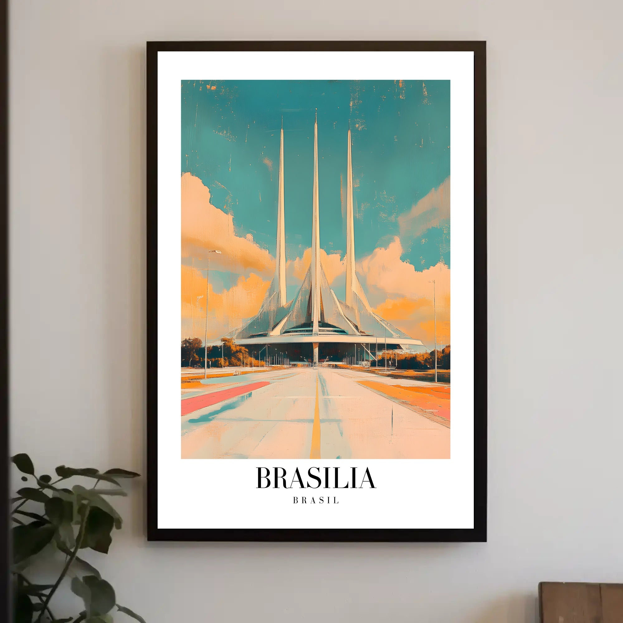 Brasรญlia Cathedral Dreamscape Urban or Cityscape Poster PosterGoat