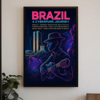 Brazil Cyberpunk Journey Poster Art Print PosterGoat