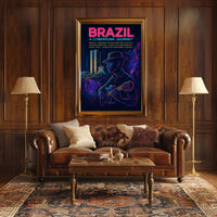 Brazil Cyberpunk Journey Poster Art Print PosterGoat