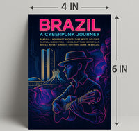 Brazil Cyberpunk Journey Poster Art Print PosterGoat