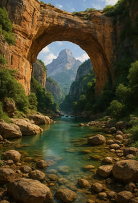 Breathtaking Arch and River Scenic National Park Poster PosterGoat