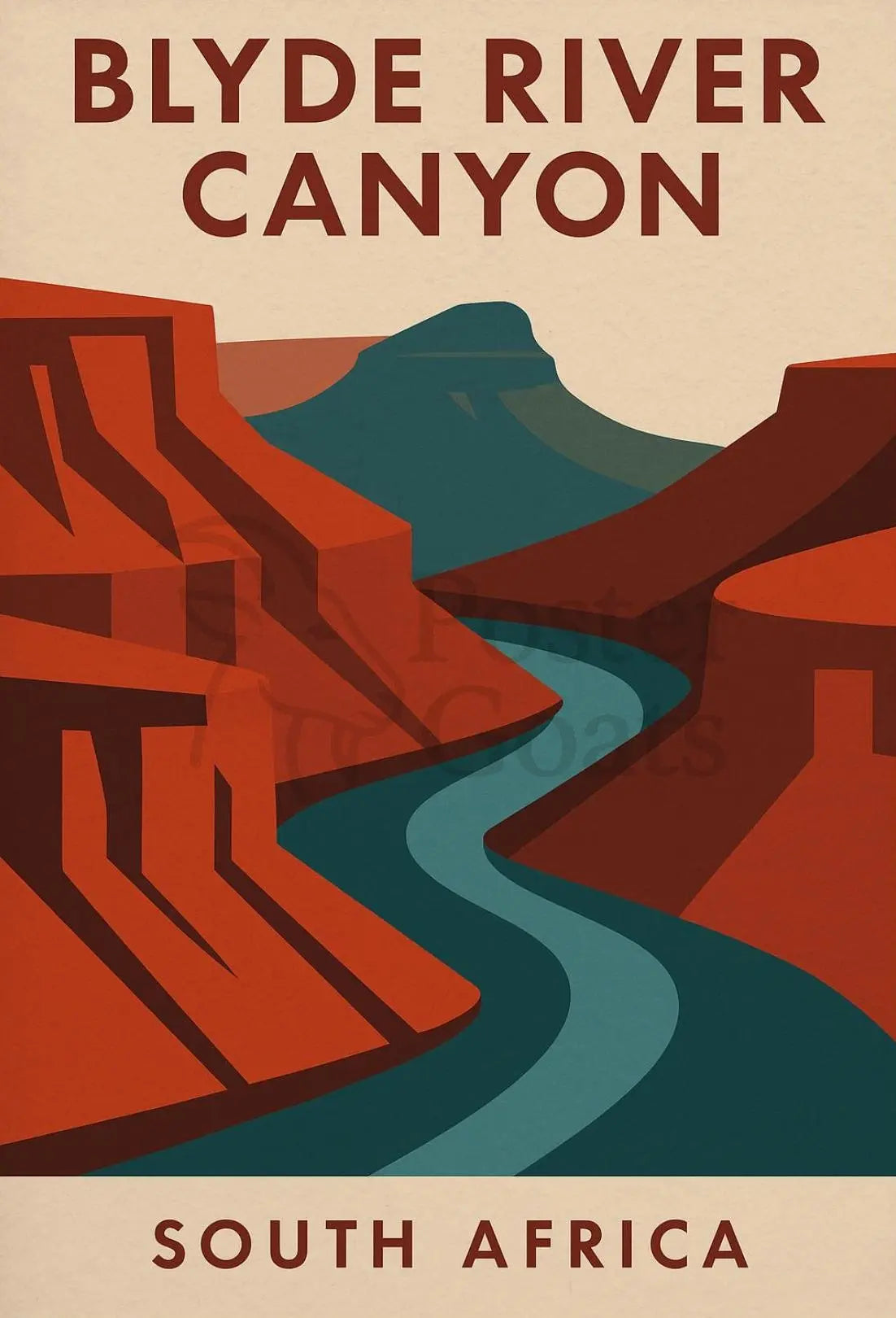 Breathtaking Blyde River Canyon Vintage Travel Poster PosterGoat