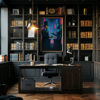 Bridge of Eras: Past Meets Future Sci-Fi Poster PosterGoat