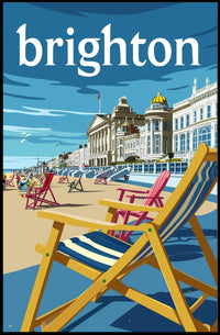 Brighton Seaside Nostalgia: Vintage Travel Poster PosterGoat