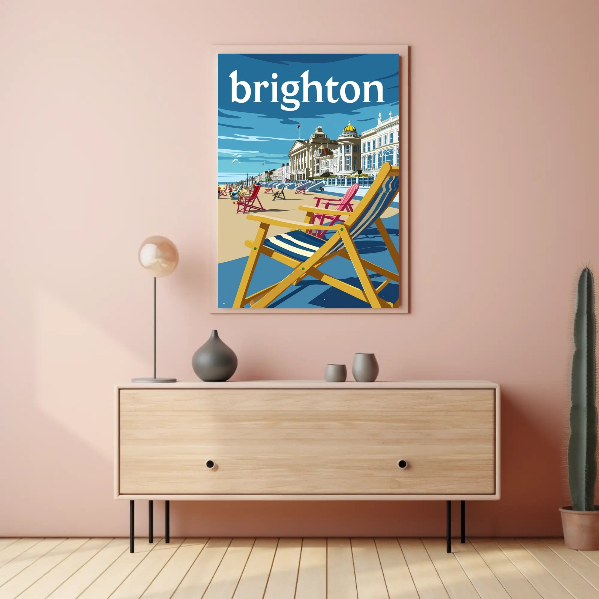 Brighton Seaside Nostalgia: Vintage Travel Poster PosterGoat