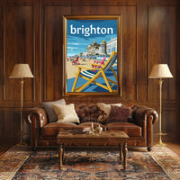 Brighton Seaside Nostalgia: Vintage Travel Poster PosterGoat