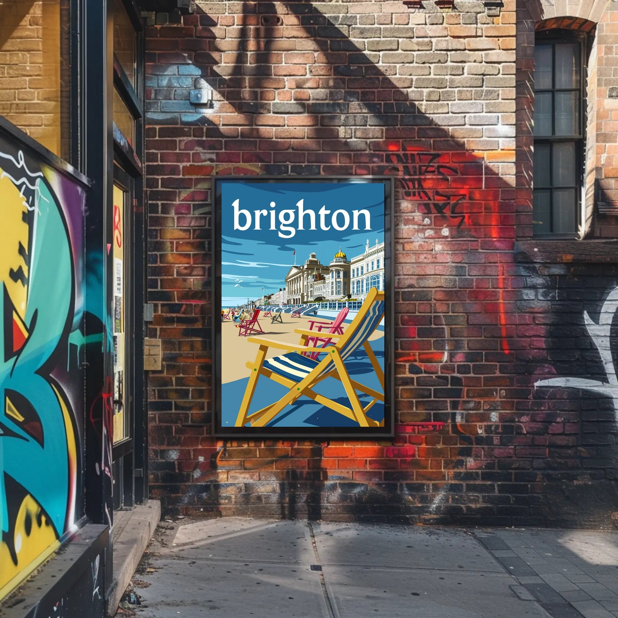 Brighton Seaside Nostalgia: Vintage Travel Poster PosterGoat