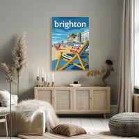 Brighton Seaside Nostalgia: Vintage Travel Poster PosterGoat