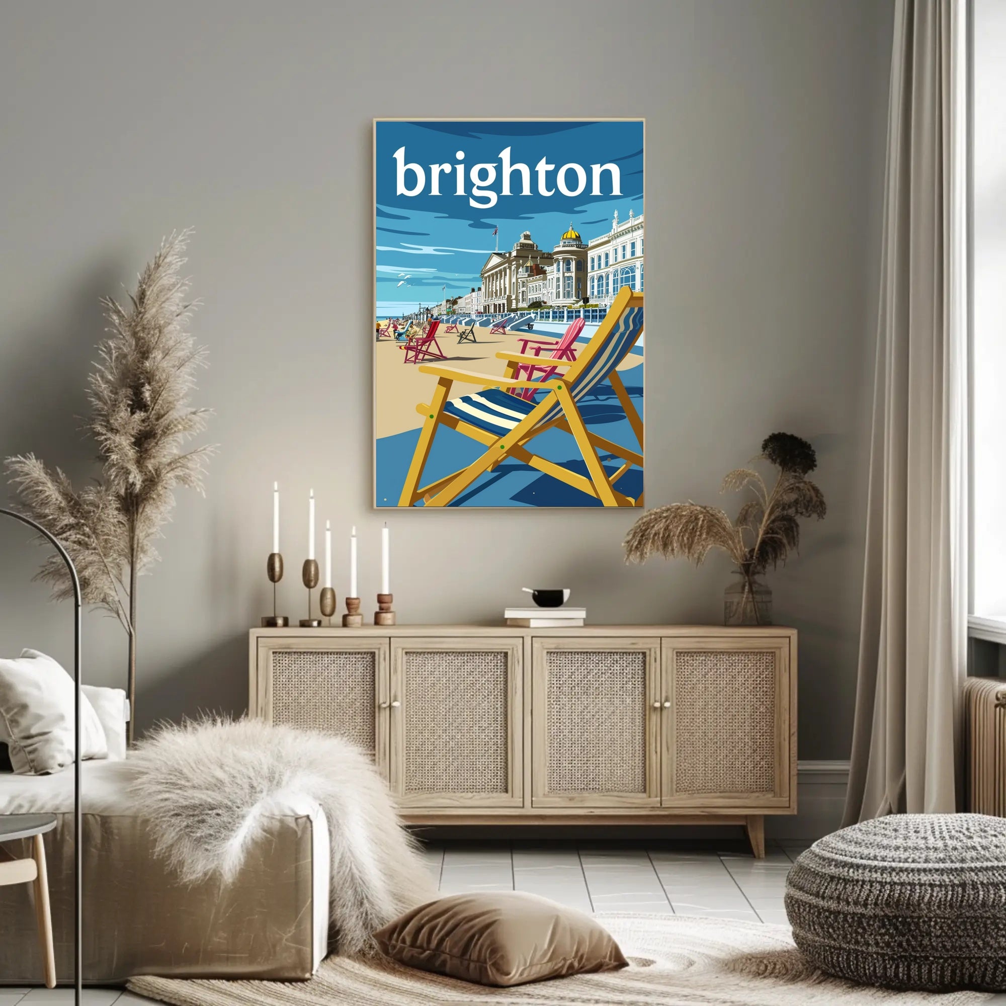 Brighton Seaside Nostalgia: Vintage Travel Poster PosterGoat