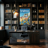 Brighton Seaside Nostalgia: Vintage Travel Poster PosterGoat