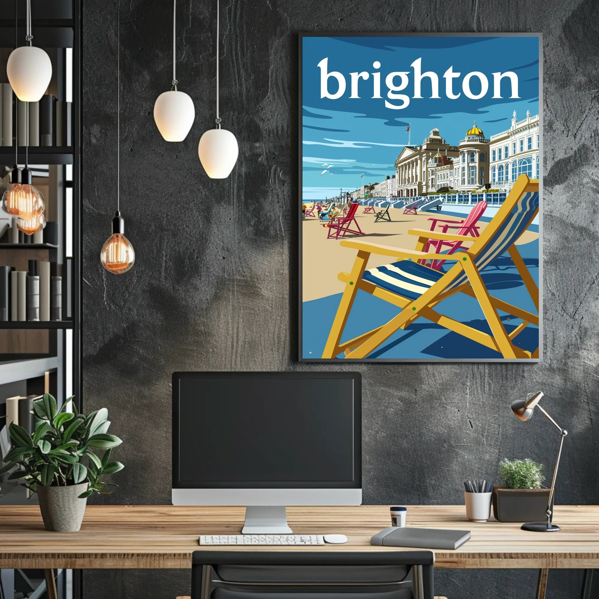 Brighton Seaside Nostalgia: Vintage Travel Poster PosterGoat