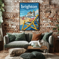 Brighton Seaside Nostalgia: Vintage Travel Poster PosterGoat
