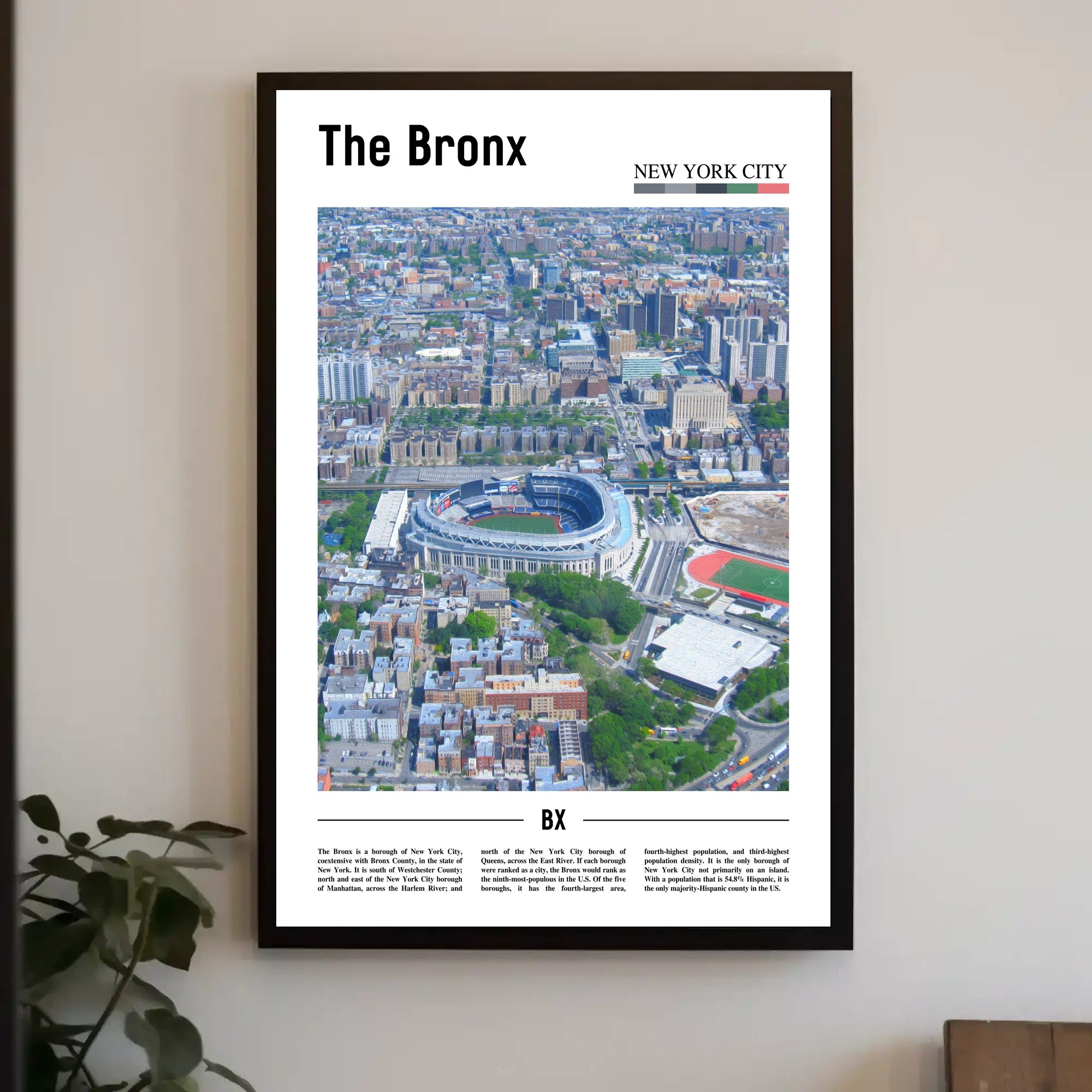 Bronx Aerial Yankee Stadium Sports Poster PosterGoat
