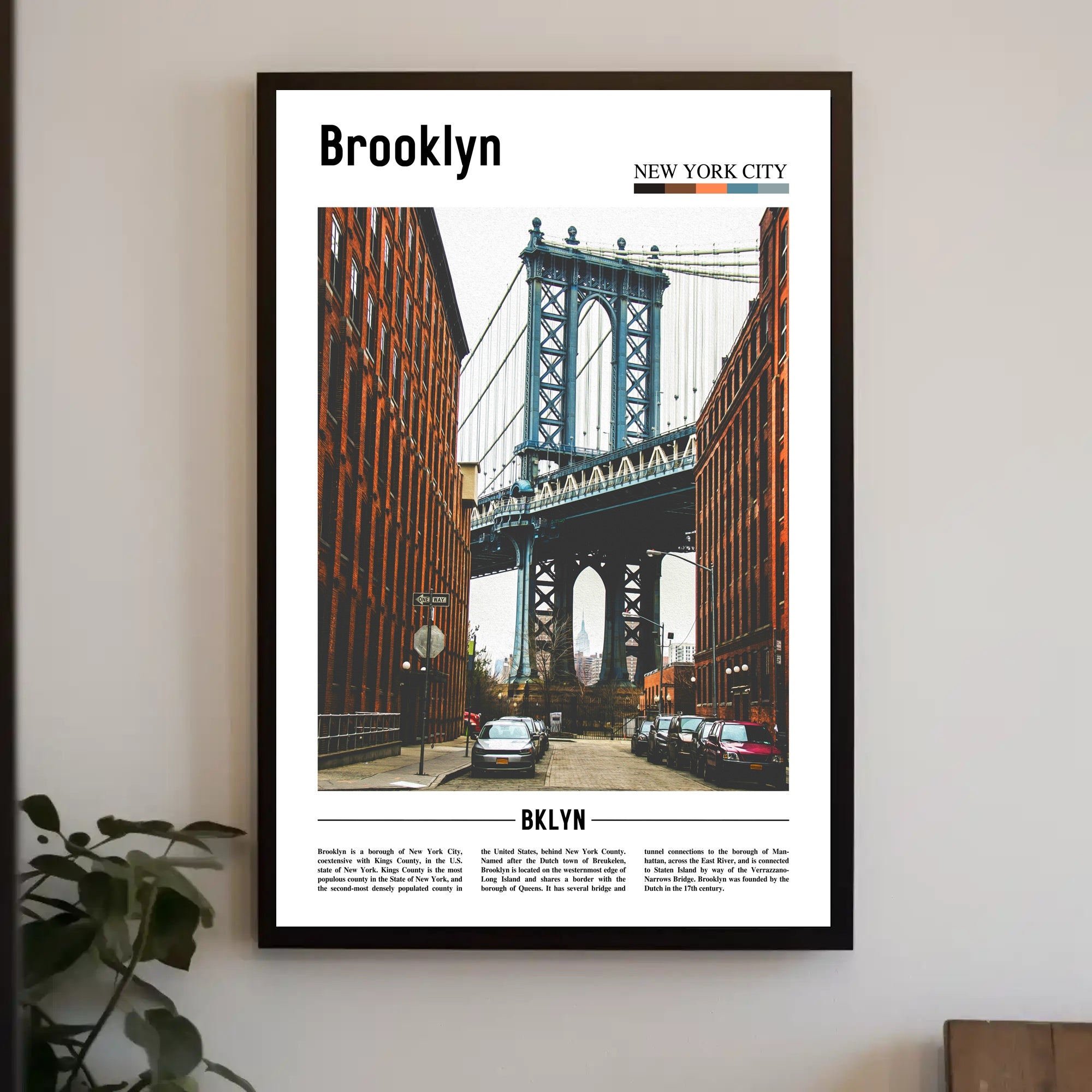 Brooklyn Dumbo Manhattan Bridge Travel Poster PosterGoat