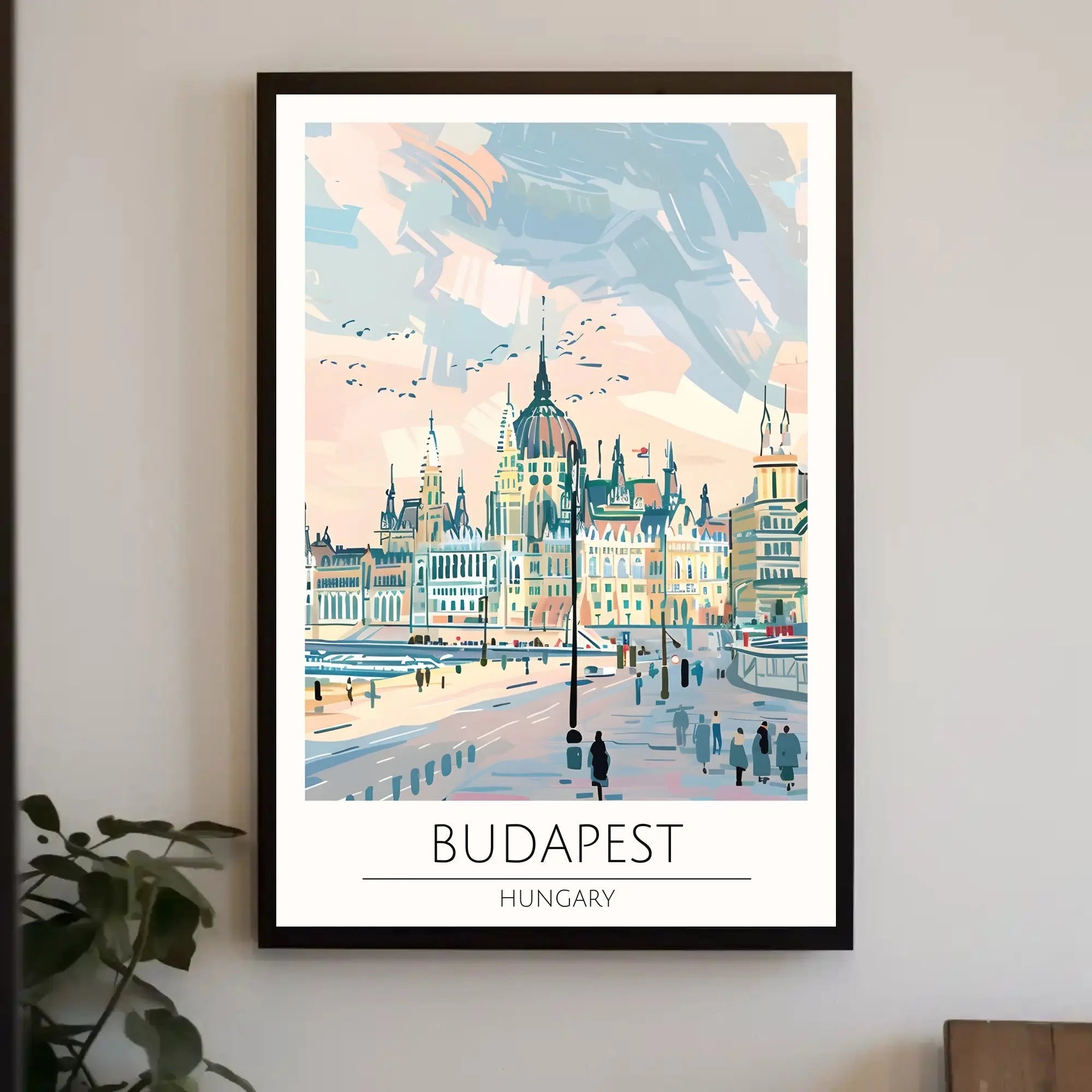 Budapest Architectural Skyline Travel Poster PosterGoat