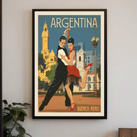 Buenos Aires Tango Vintage Travel Poster PosterGoat