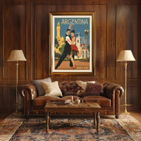 Buenos Aires Tango Vintage Travel Poster PosterGoat