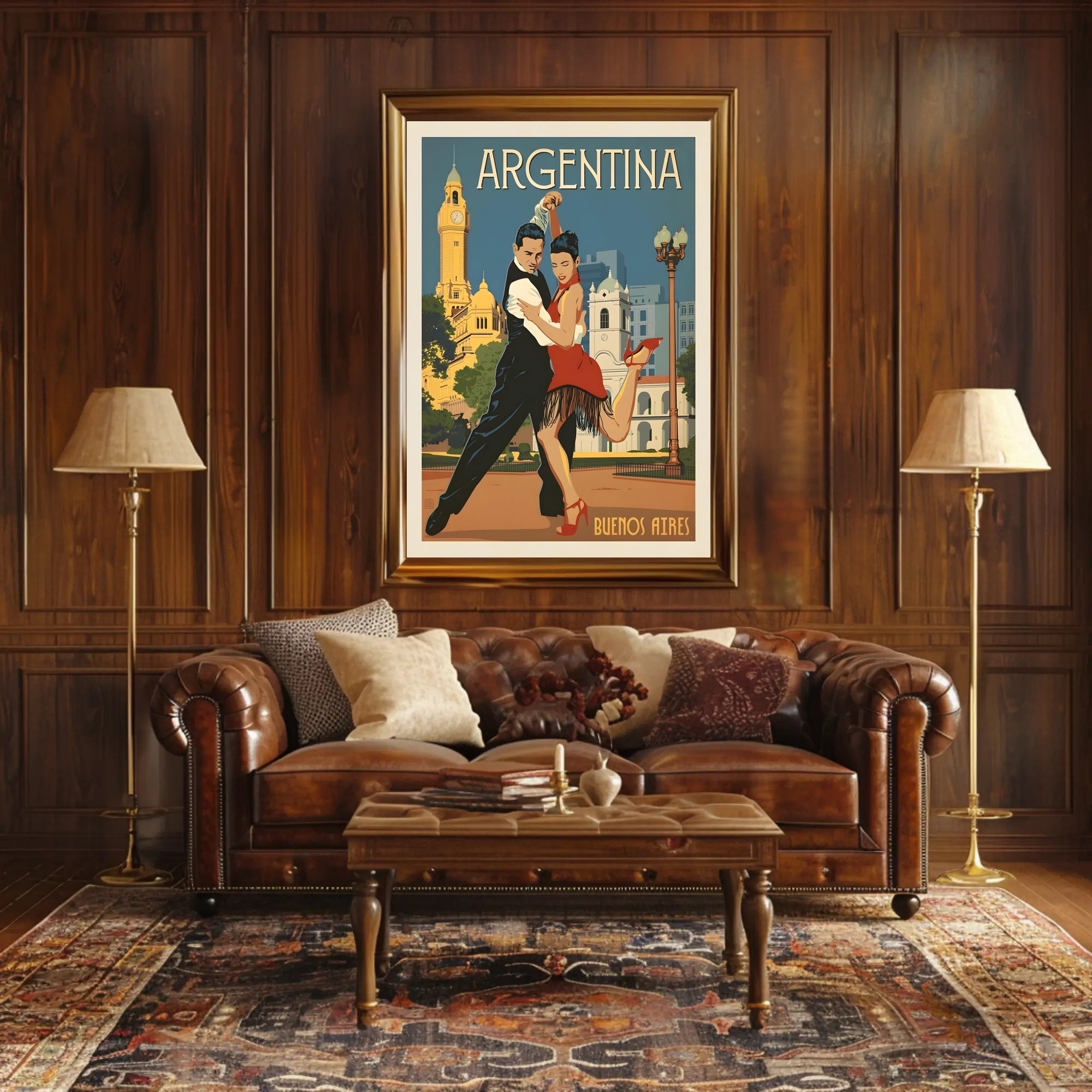 Buenos Aires Tango Vintage Travel Poster PosterGoat