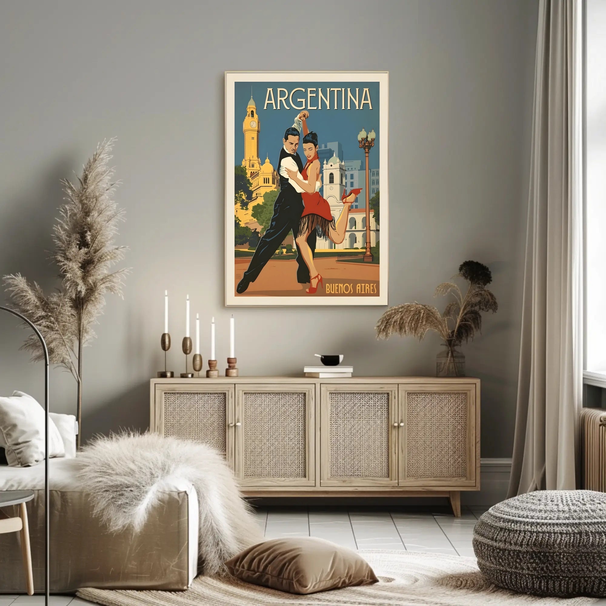 Buenos Aires Tango Vintage Travel Poster PosterGoat