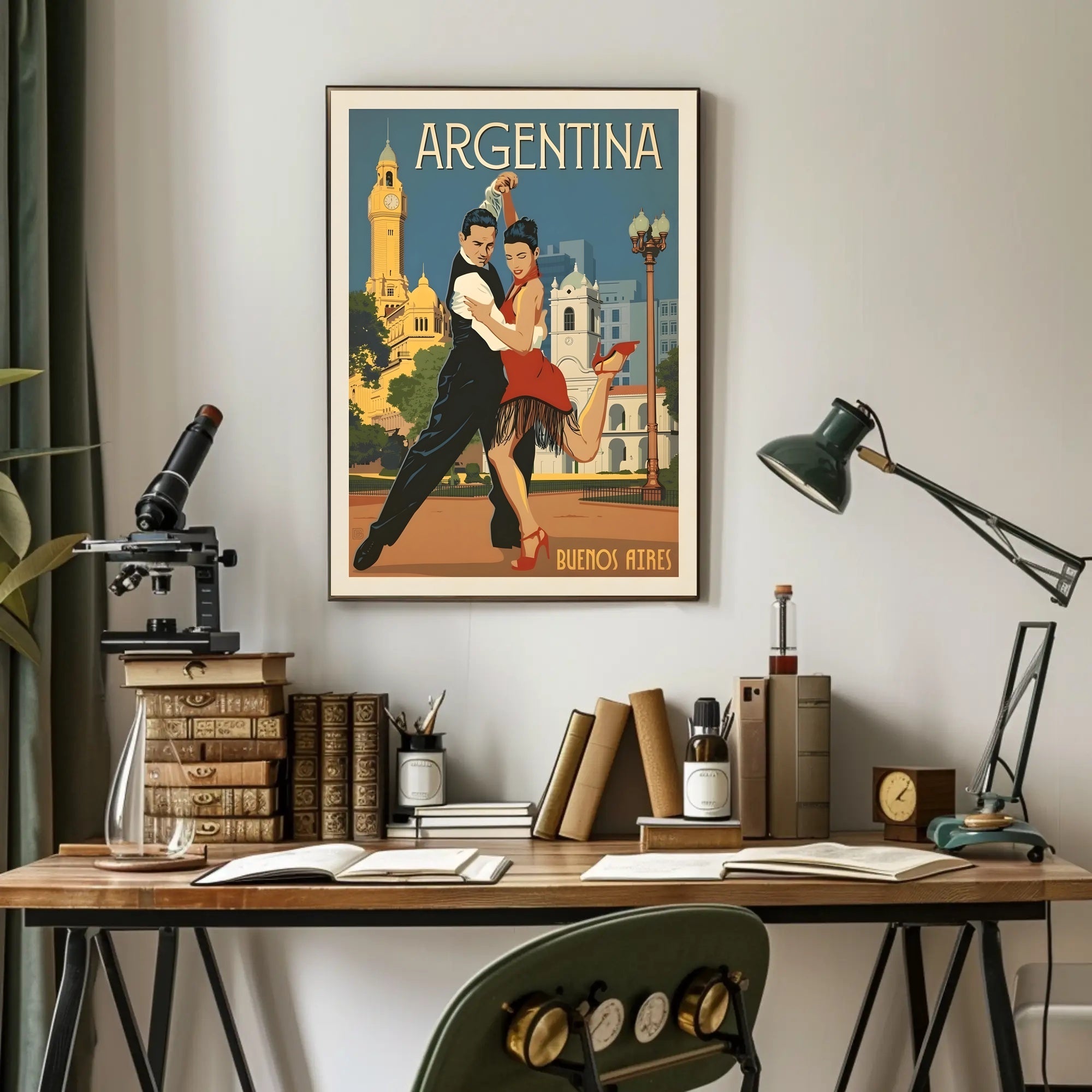 Buenos Aires Tango Vintage Travel Poster PosterGoat