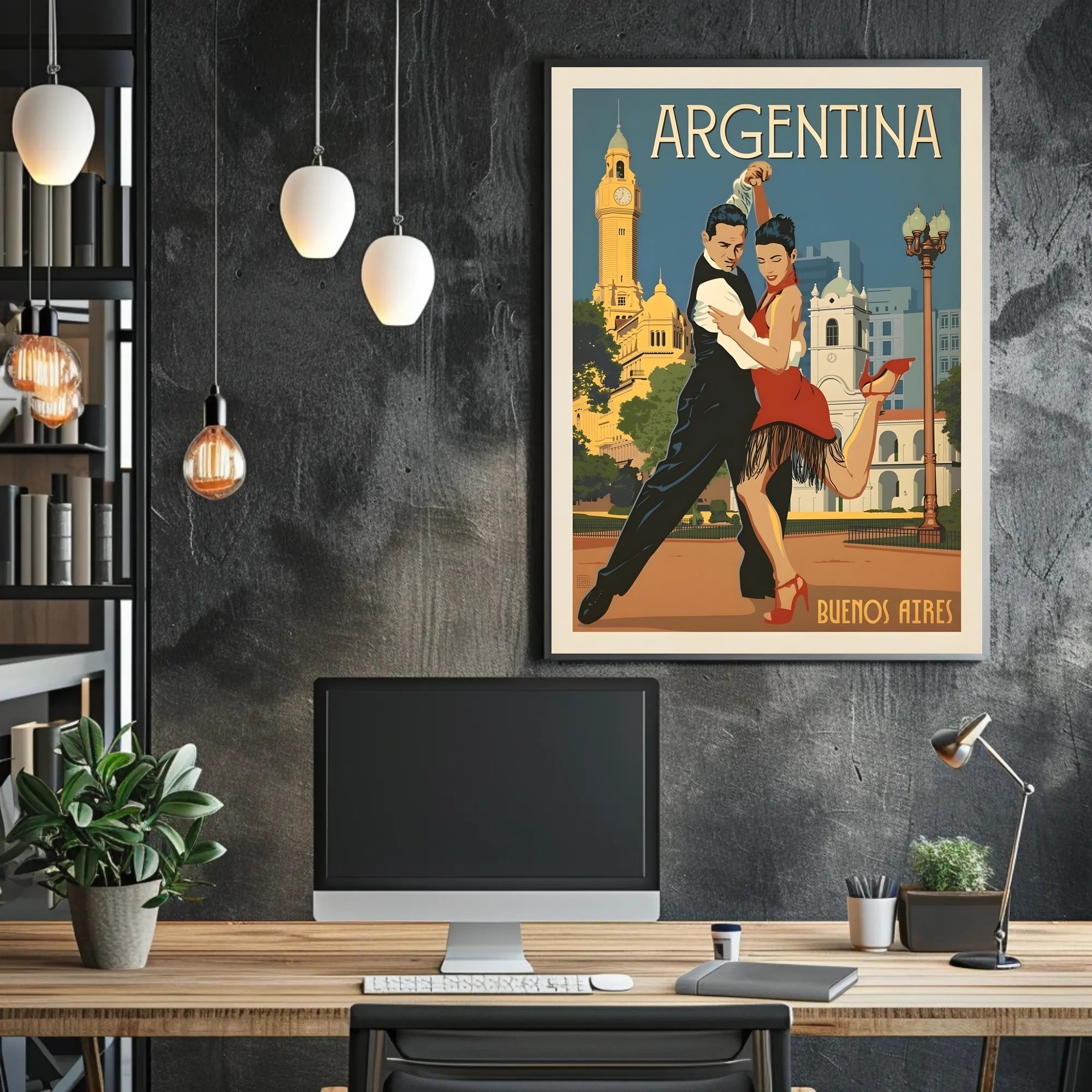 Buenos Aires Tango Vintage Travel Poster PosterGoat