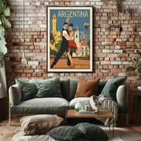 Buenos Aires Tango Vintage Travel Poster PosterGoat
