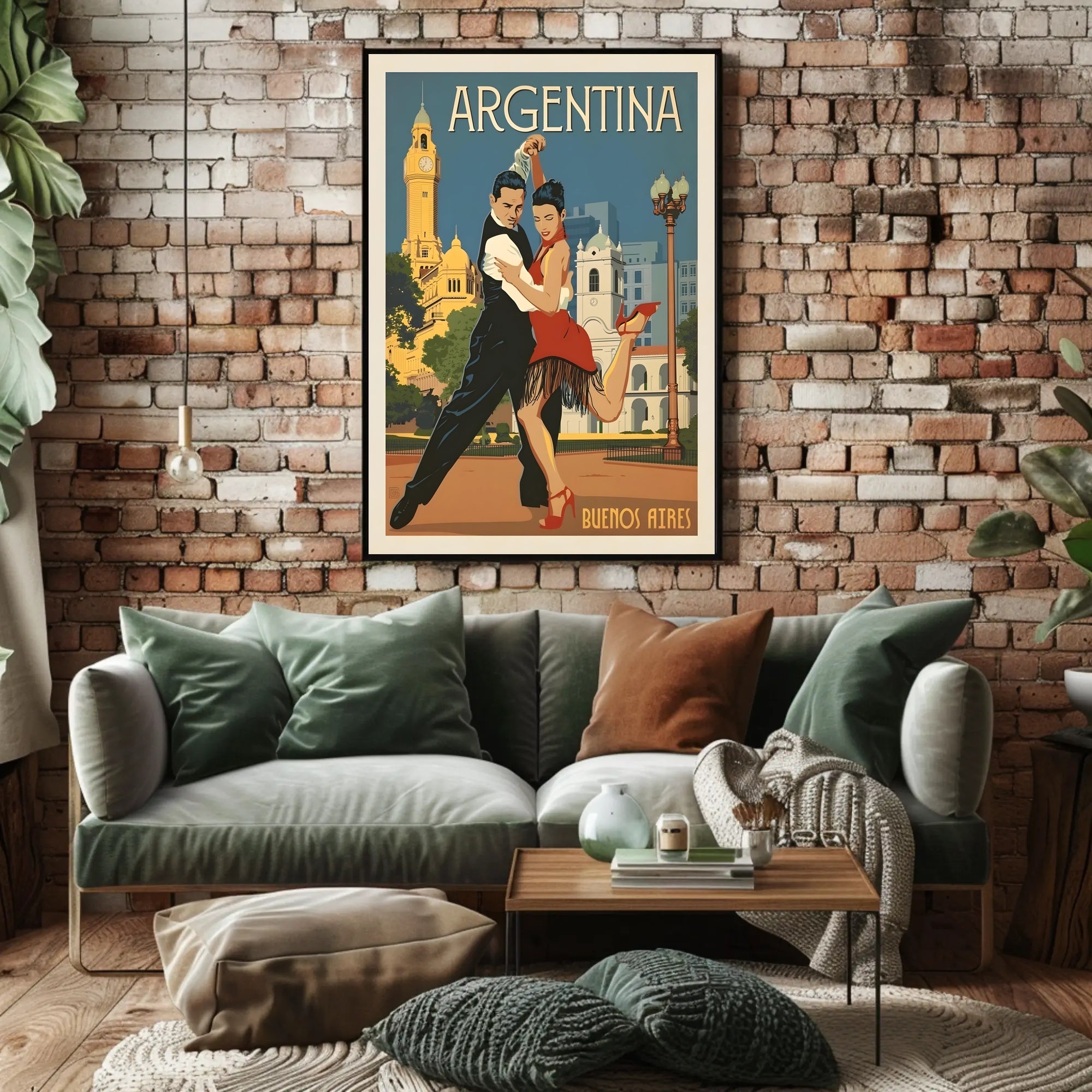 Buenos Aires Tango Vintage Travel Poster PosterGoat