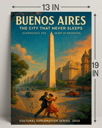 Buenos Aires The City That Never Sleeps Poster PosterGoat