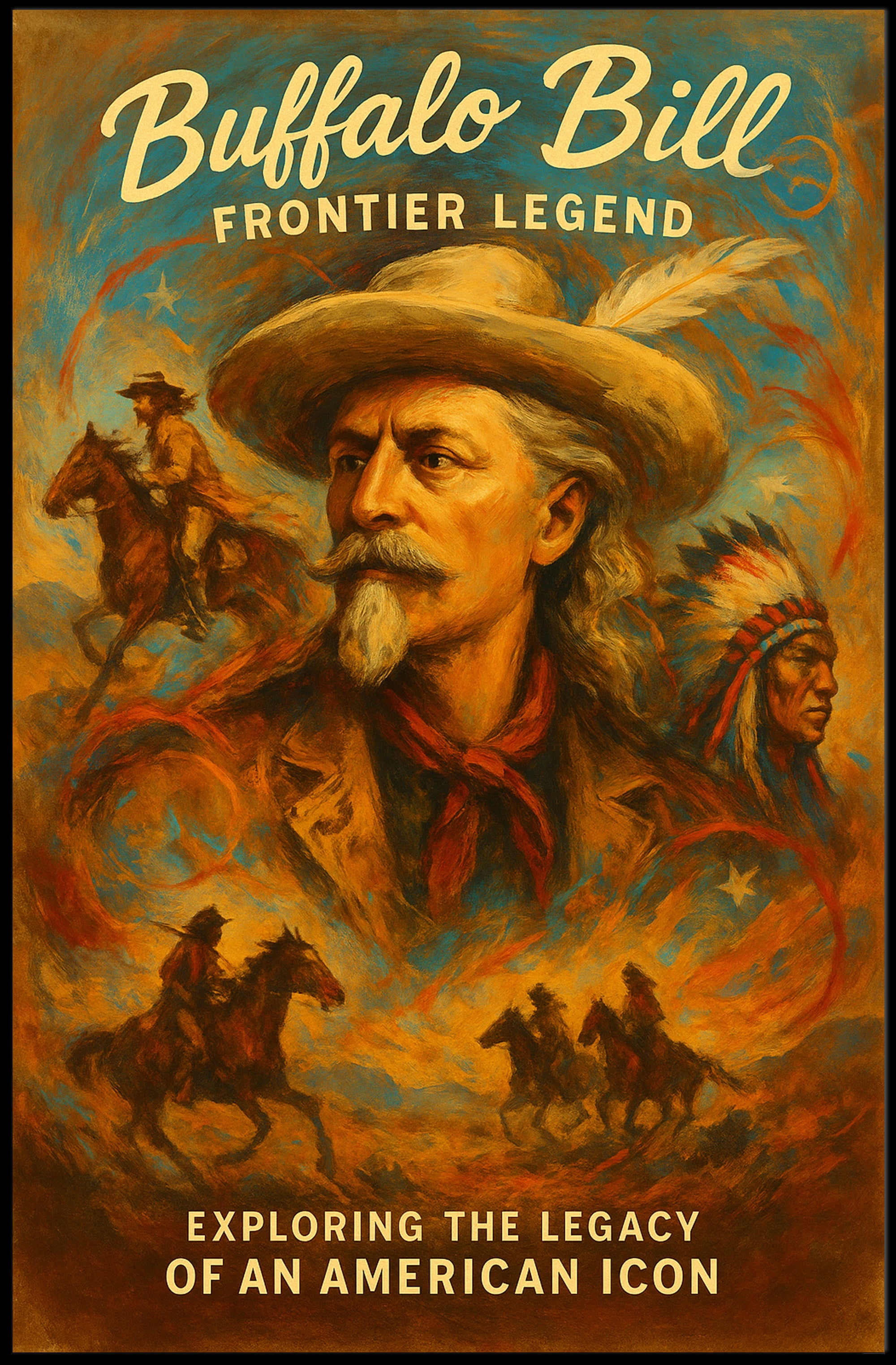 Buffalo Bill Frontier Legend Poster PosterGoat