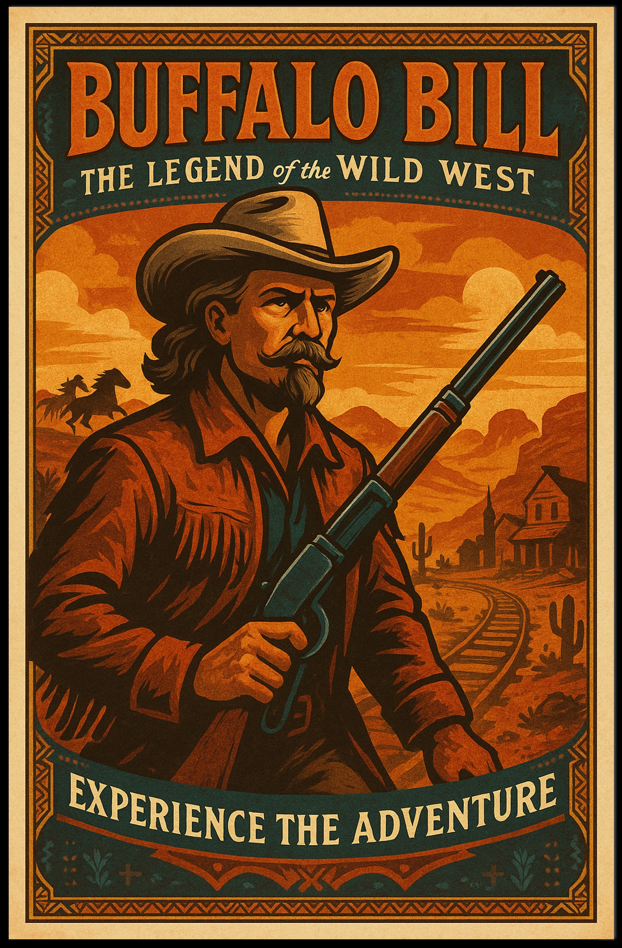 Buffalo Bill The Legend Of The Wild Poster PosterGoat