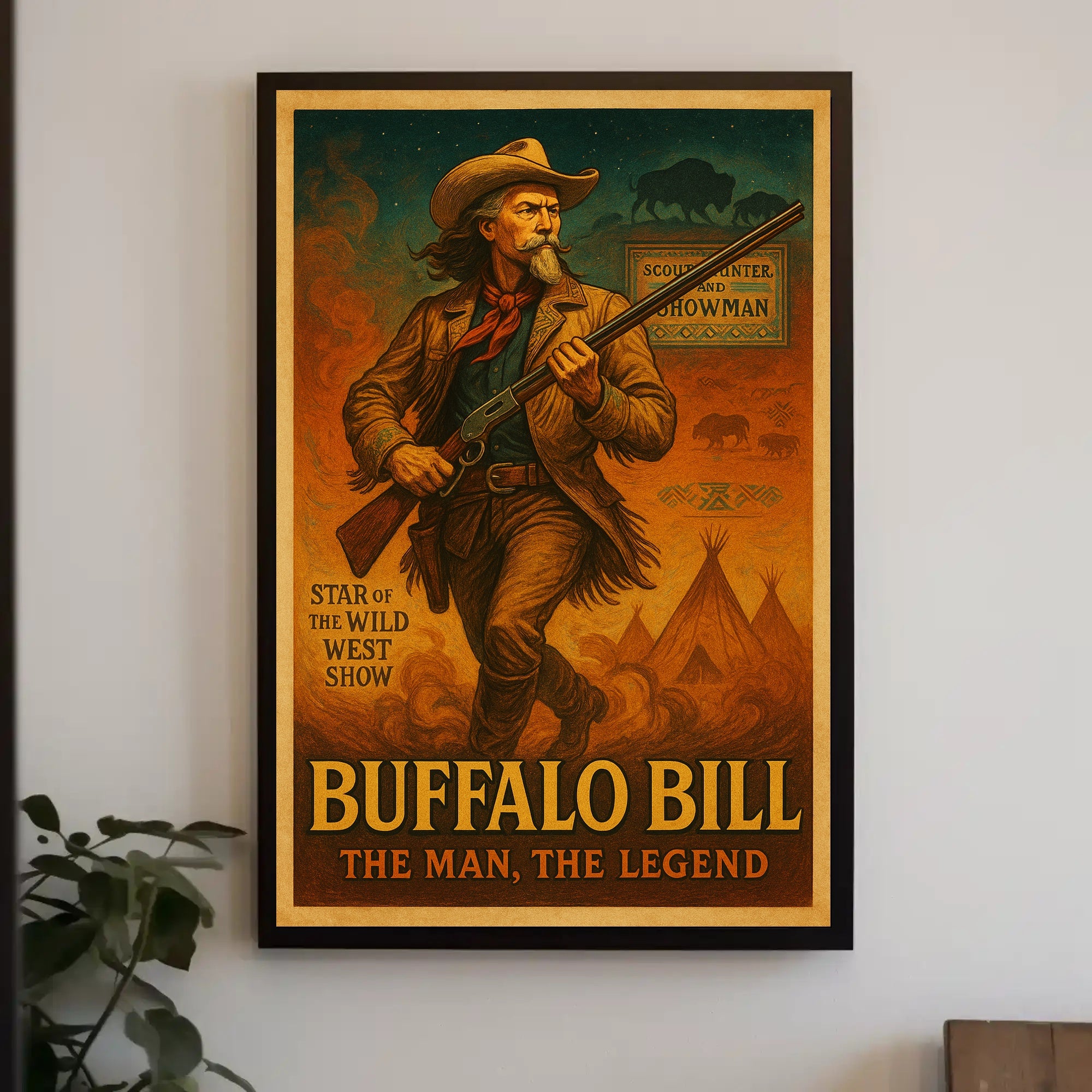 Buffalo Bill The Man, The Legend Poster PosterGoat