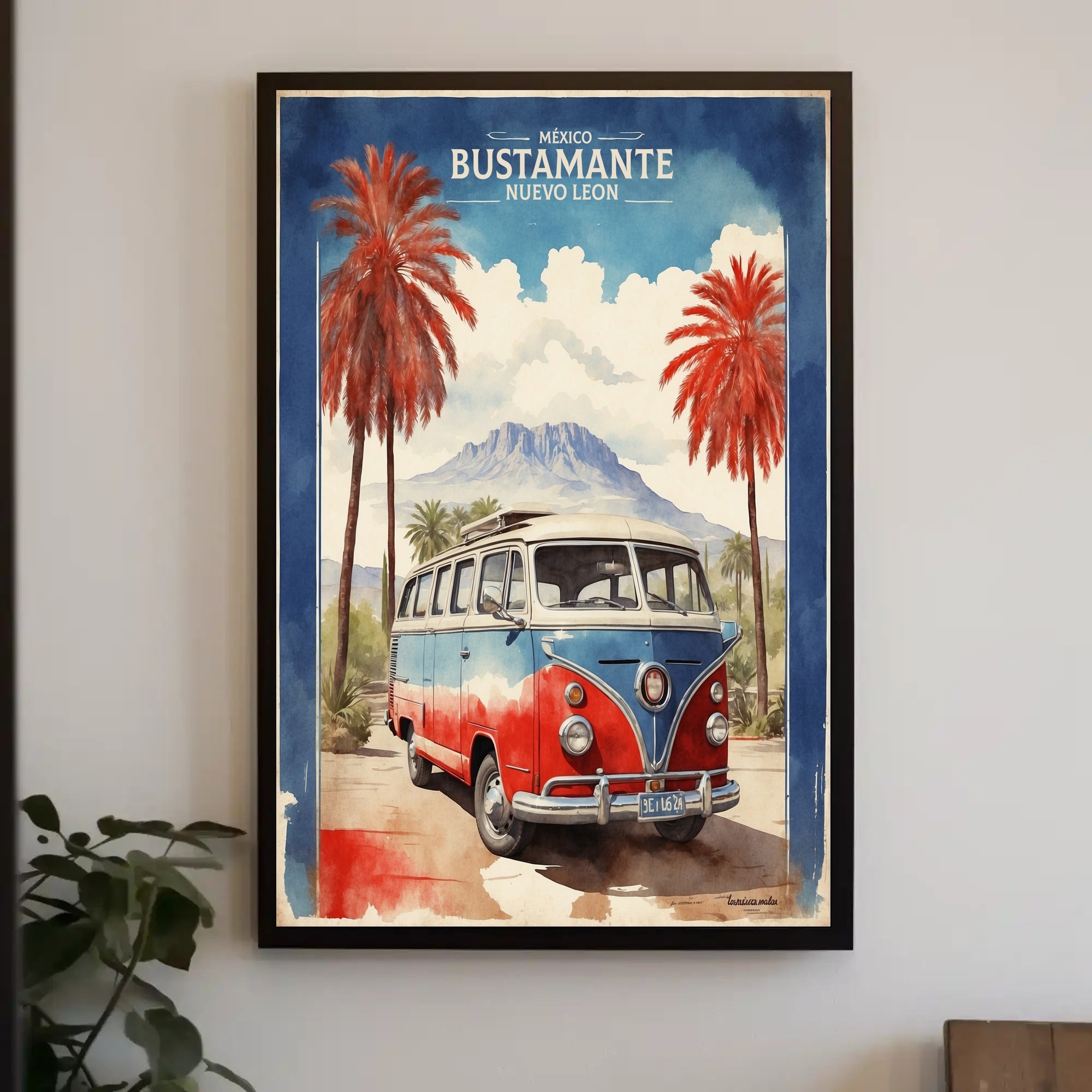 Bustamante Adventure: Vintage Volkswagen Travel Poster PosterGoat