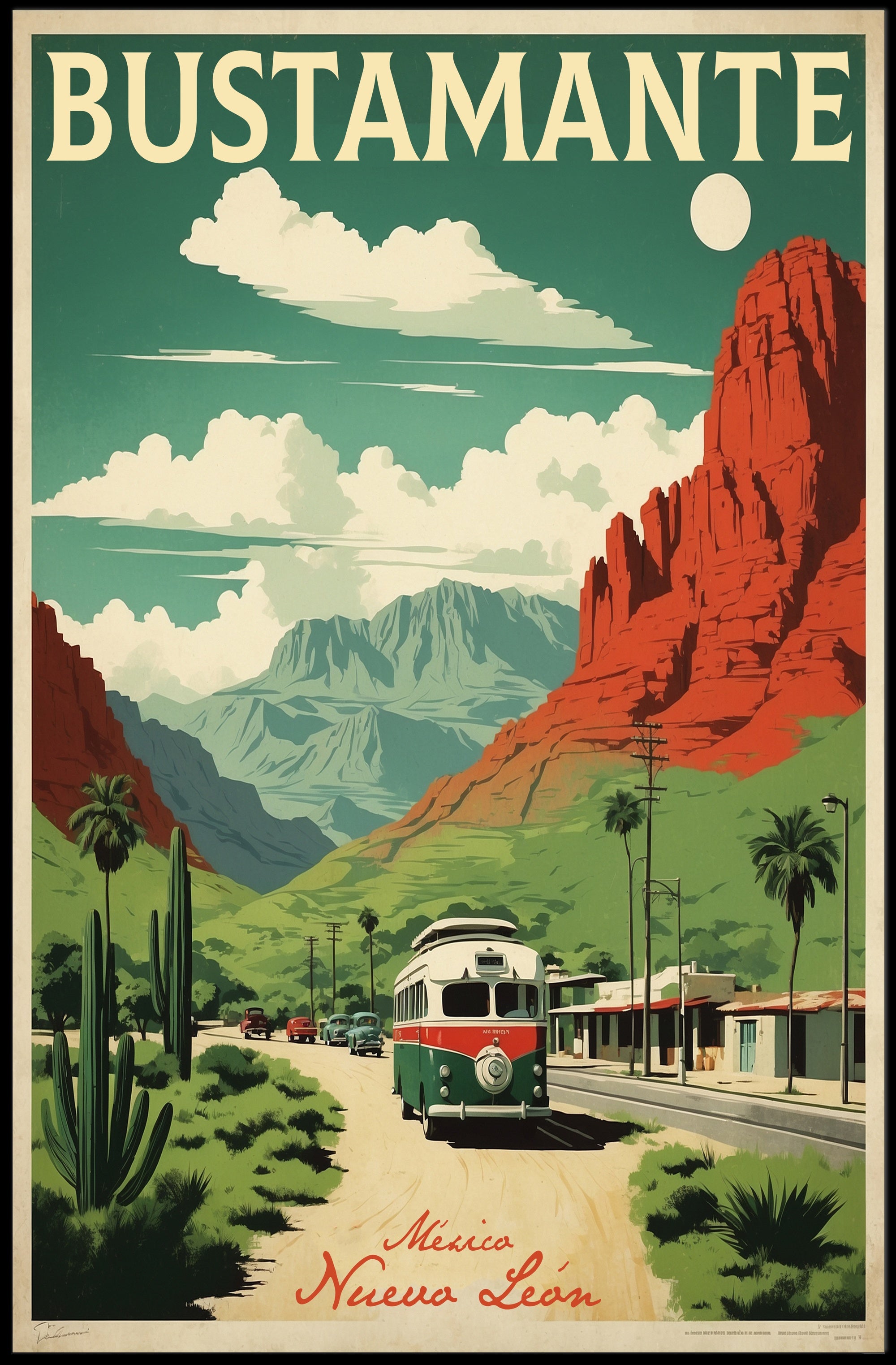 Bustamante Scenic Travel Poster PosterGoat