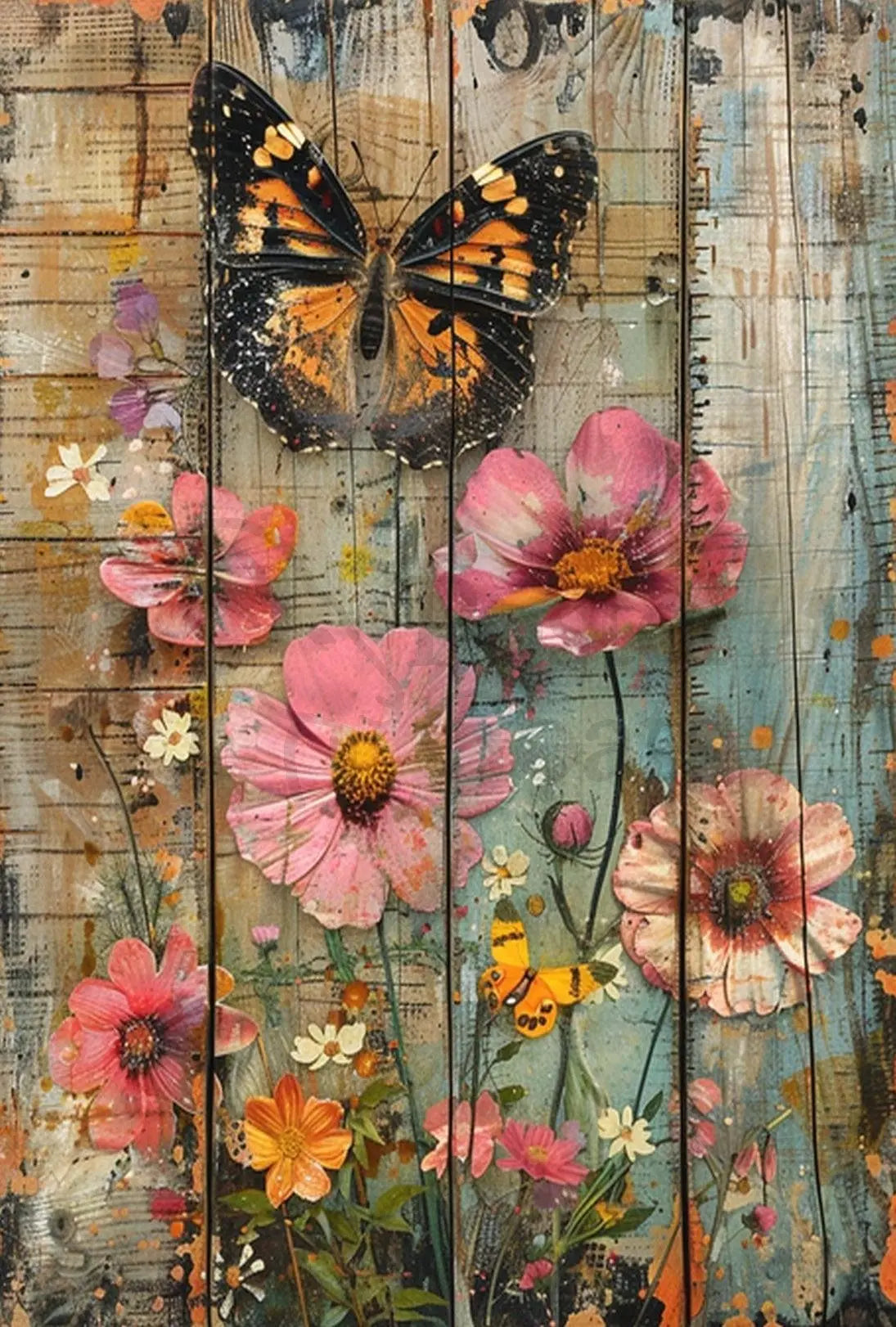 Butterfly Garden Dreamscape Artistic Poster PosterGoat