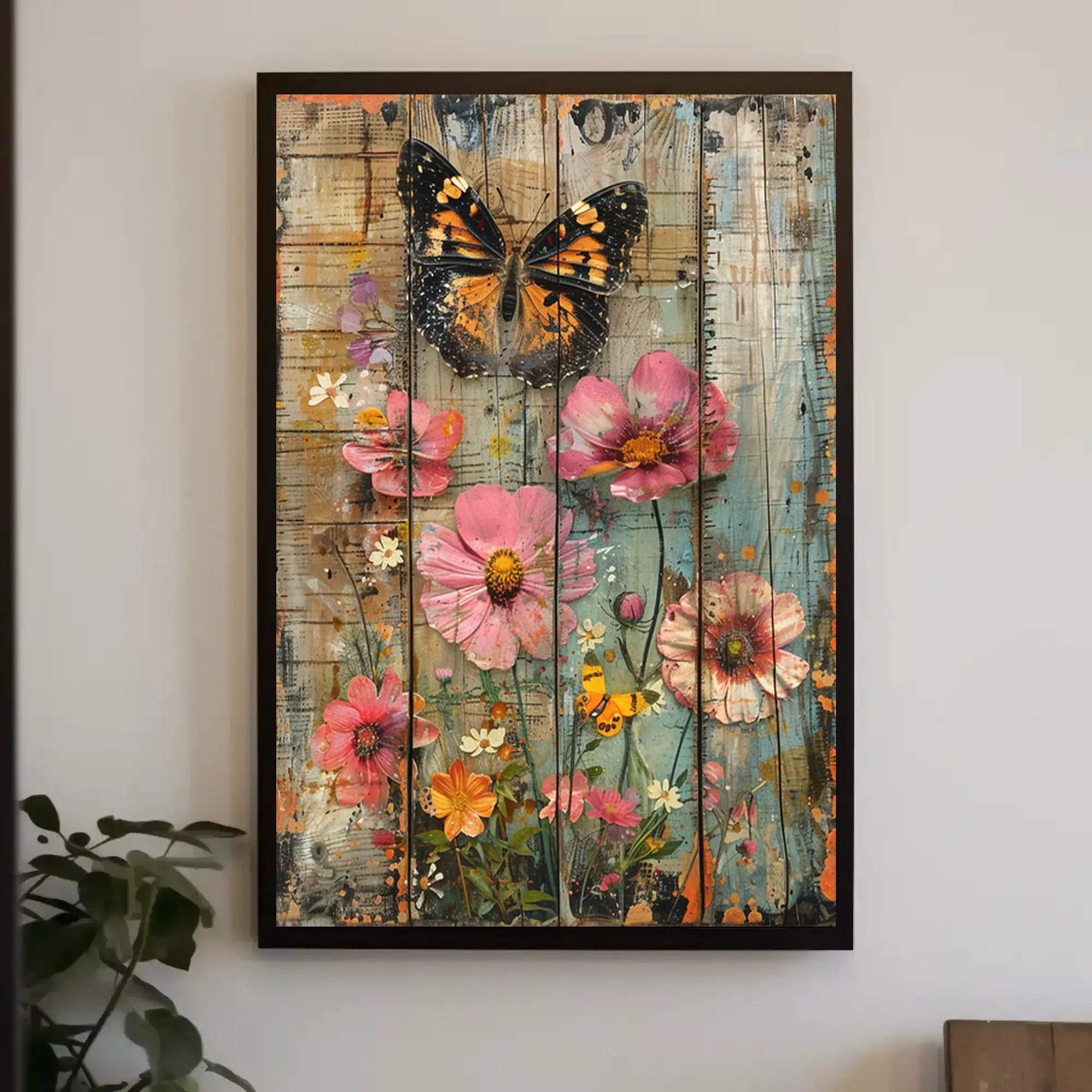 Butterfly Garden Dreamscape Artistic Poster PosterGoat