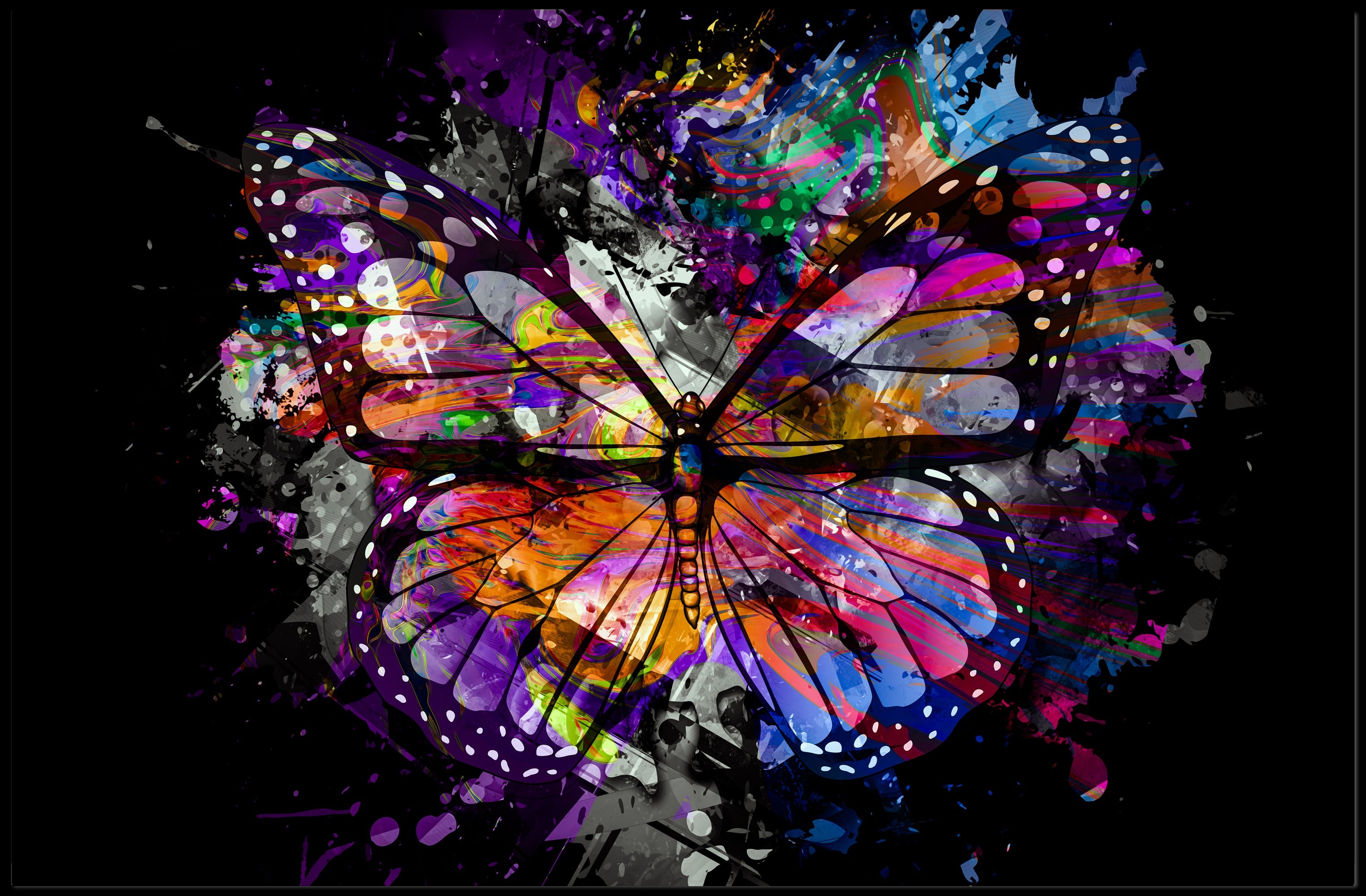 Butterfly Harmony Transformation Abstract Poster PosterGoat