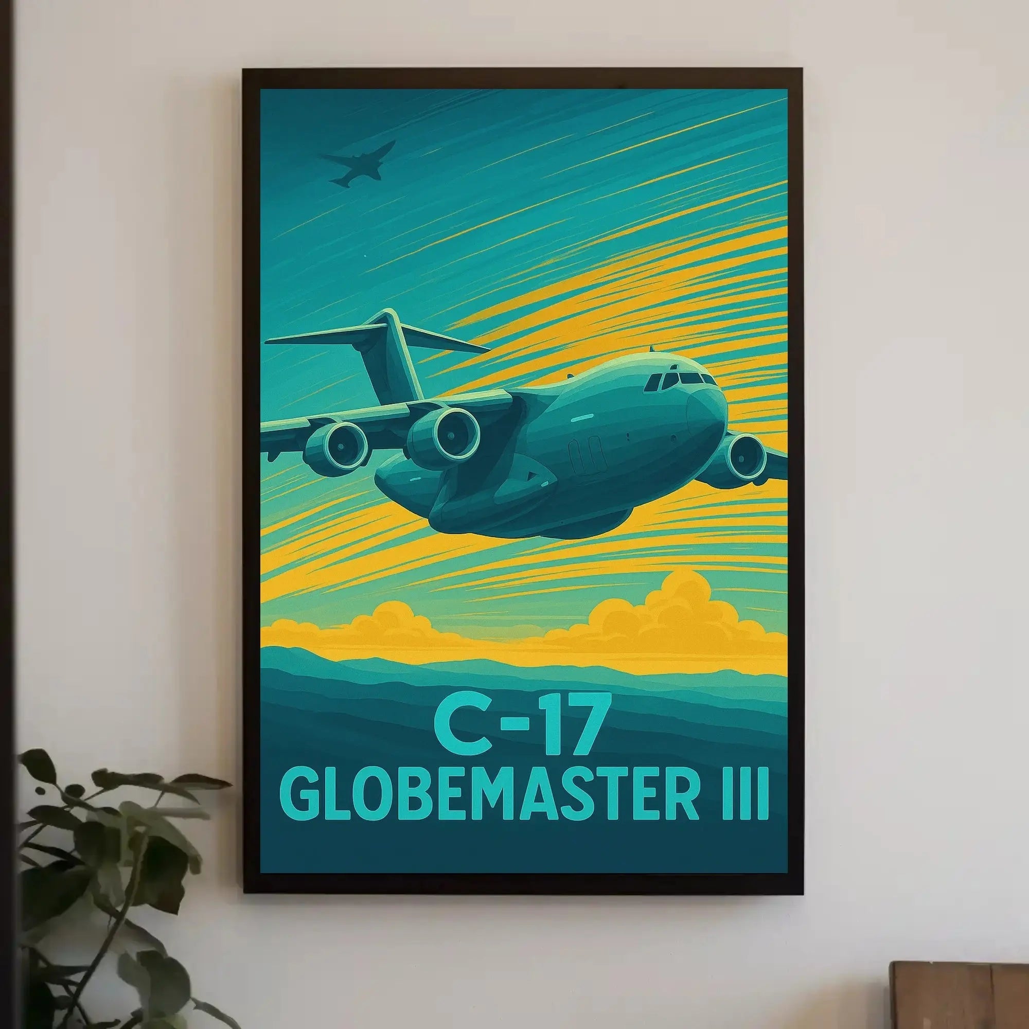 C-17 Globemaster III Vintage Aviation Travel Poster PosterGoat