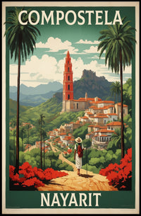 COMPOSTELA NAYARIT Scenic Village Travel Poster PosterGoat