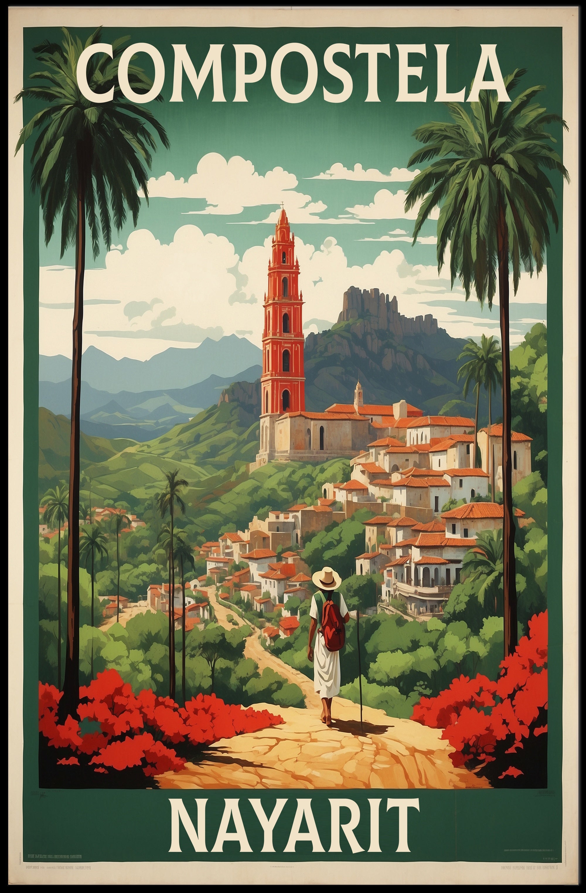 COMPOSTELA NAYARIT Scenic Village Travel Poster PosterGoat