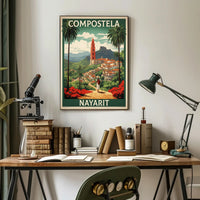 COMPOSTELA NAYARIT Scenic Village Travel Poster PosterGoat