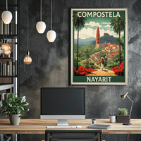 COMPOSTELA NAYARIT Scenic Village Travel Poster PosterGoat