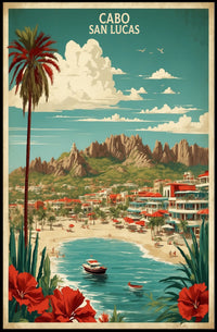 Cabo San Lucas Vintage Travel Poster PosterGoat