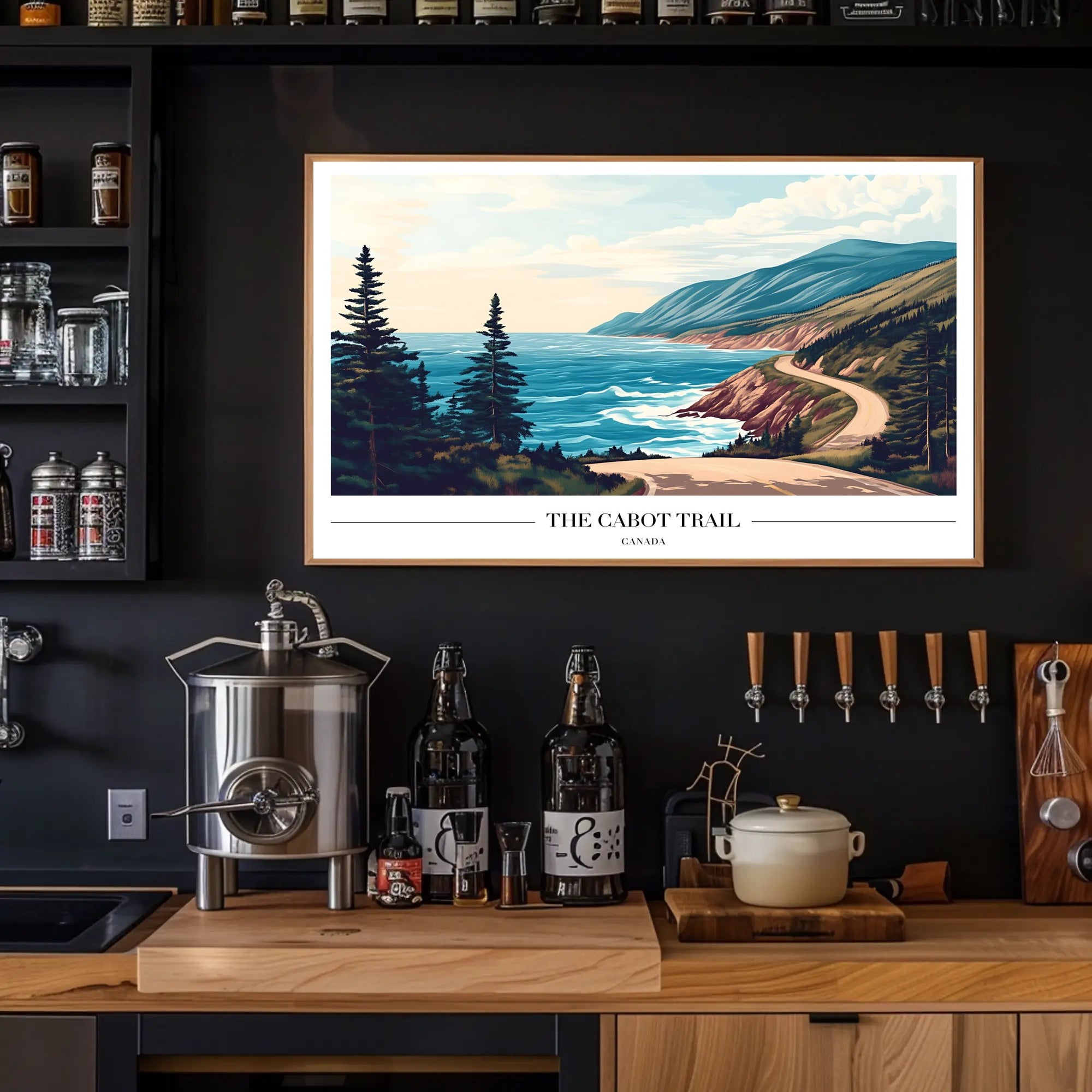 Cabot Trail Coastal Adventure Travel Poster PosterGoat