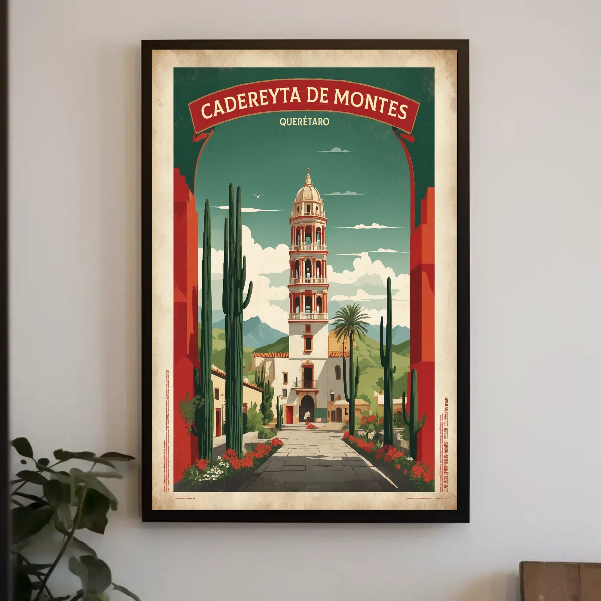 Cadereyta de Montes Vintage Travel Art Print Travel Poster PosterGoat