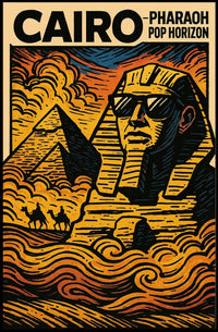 Cairo Pop Art Poster Featuring The Great Sphinx PosterGoat