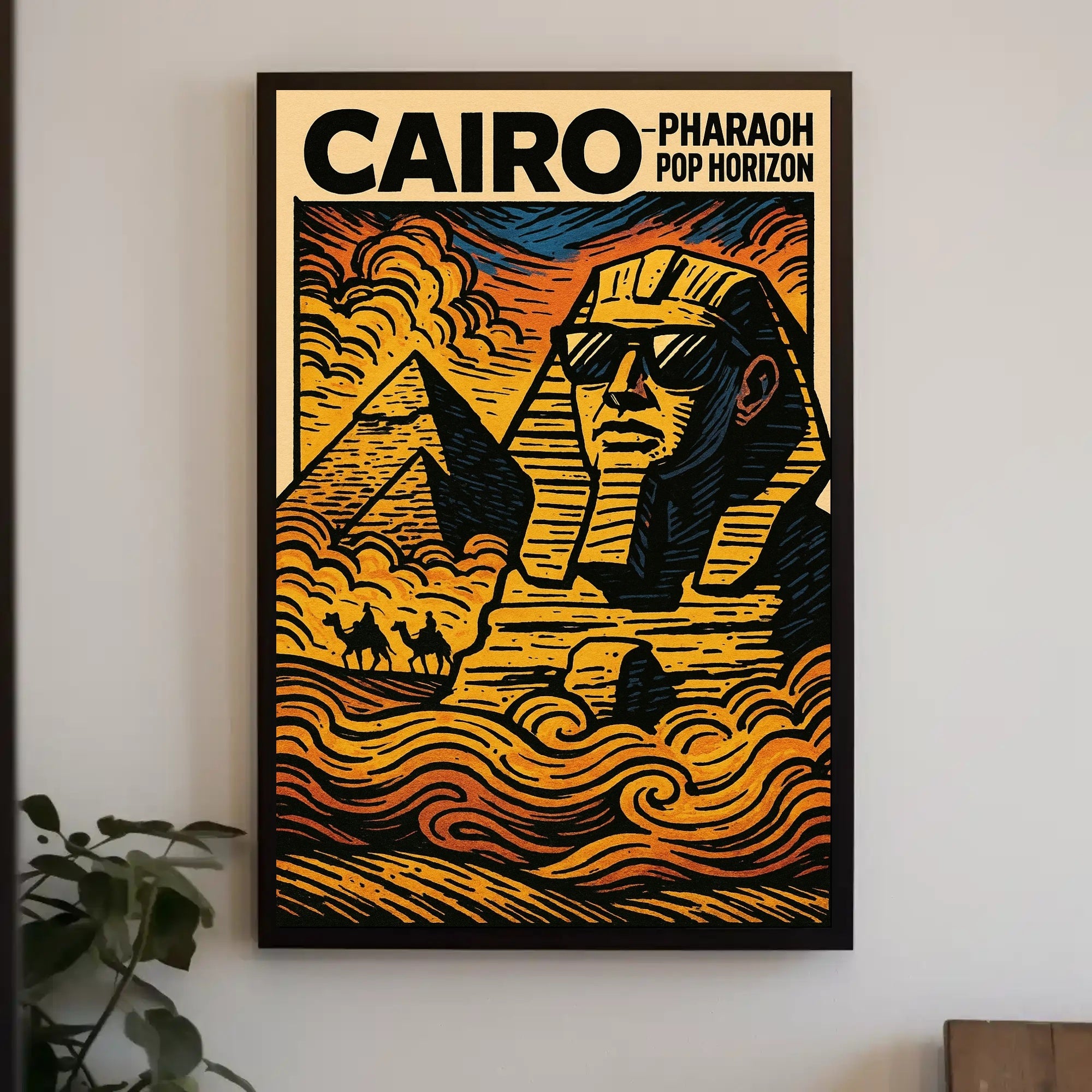 Cairo Pop Art Poster Featuring The Great Sphinx PosterGoat