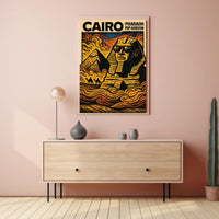 Cairo Pop Art Poster Featuring The Great Sphinx PosterGoat