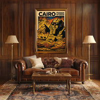 Cairo Pop Art Poster Featuring The Great Sphinx PosterGoat